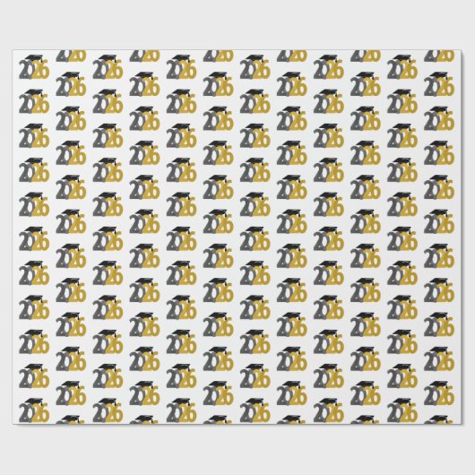 Gold- und Silberklasse des Abschlusses 2026 Geschenkpapier (Flach)