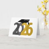 Gold- und Silberklasse des Abschlusses 2026 Karte (Gelbe Blume)