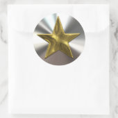 Gold- und Silberkleber Runder Aufkleber (Tasche)