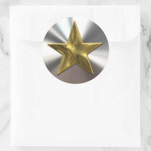 Gold- und Silberkleber Runder Aufkleber (Tasche)