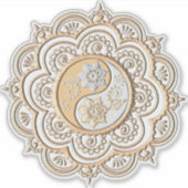Gold- und Silbermandala Aufkleber (Vorderseite)