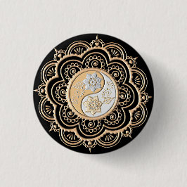 Gold- und Silbermandala Button