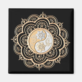 Gold- und Silbermandala Magnet