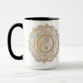 Gold- und Silbermandala Tasse (Links)