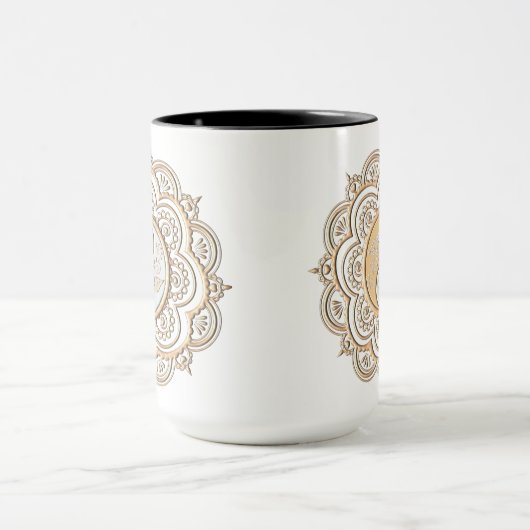 Gold- und Silbermandala Tasse (Zentrum)