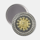 Gold- und Silbermedaillon Magnet (Vorderseite/Rückseite)