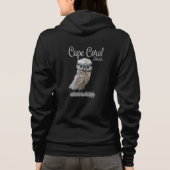 Gold und silberne grabende Eule Hoodie (Rückseite)