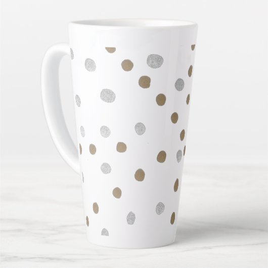 Gold und Silberpolka Milchtasse (Linke Ecke)