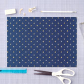 Gold- und Silberpolka-Punkte auf dem Navy Blue  Seidenpapier (Handwerk)