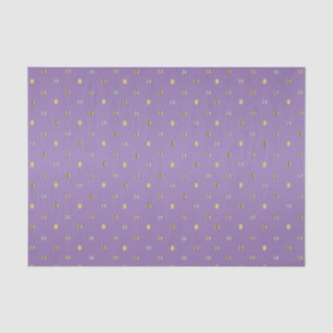 Gold- und Silberpolka-Punkte auf Lila Hintergrund Seidenpapier