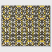 Gold- und Silberschmetterlinge Geschenkpapier (Flach)
