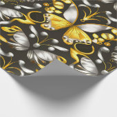 Gold- und Silberschmetterlinge Geschenkpapier (Ecke)