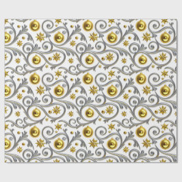 Gold- und Silberwirbel-Eleganz Geschenkpapier