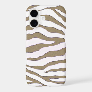 Gold-und Silberzebra-Streifen iPhone Fall