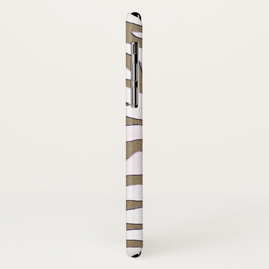 Gold-und Silberzebra-Streifen iPhone Fall Case-Mate iPhone Hülle (Hinten/Links)