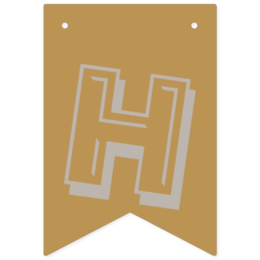 Gold und Silver Happy New Year Wimpelkette (Zweite Fahne)