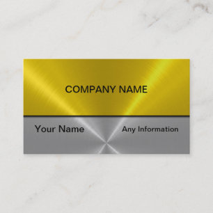 Gold und Silver Luxury Metal Business Cards Visitenkarte