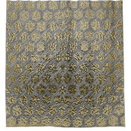 Gold und Silver Luxus Design Duschvorhang