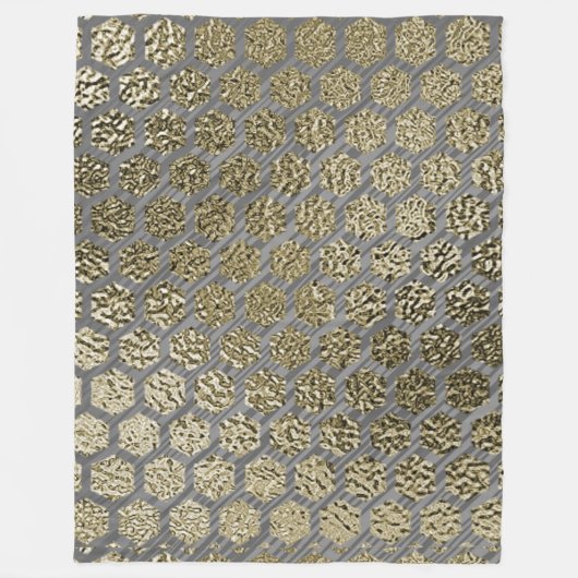 Gold und Silver Luxus Design Fleecedecke (Vorderseite)