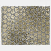 Gold und Silver Luxus Design Fleecedecke (Vorderseite (Horizontal))