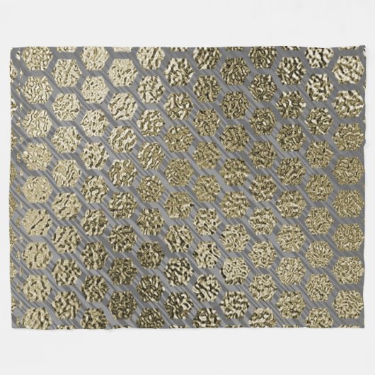 Gold und Silver Luxus Design Fleecedecke (Vorderseite (Horizontal))
