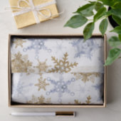 Gold und Silver Snowflakes Klare Bilder Seidenpapier (Geschenk)