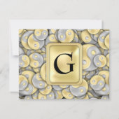 Gold und Silver Yin und Yang Einladung (Rückseite)