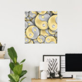 Gold und Silver Yin und Yang Poster (Heimbüro)