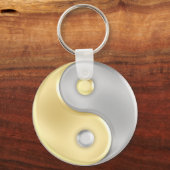 Gold und Silver Yin und Yang Schlüsselanhänger (Vorderseite)