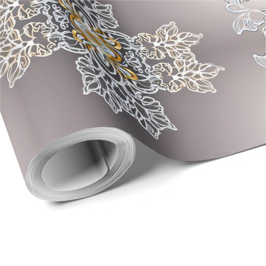 Gold und Slide Lacy Geschenkpapier (Rolleneckpunkt)