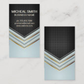 Gold und Speckled Luxury Geometric Visitenkarte (Vorne/Hinten)