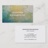 Gold und türkisfarbenes Steingeode beruflich Visitenkarte (Vorne/Hinten)