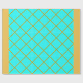 Gold und Turquiose Wrapping Paper Geschenkpapier (Flach)