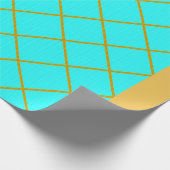 Gold und Turquiose Wrapping Paper Geschenkpapier (Ecke)