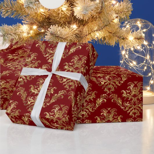 Gold und Vintage Damaskus Geschenkpapier (Feiertage)
