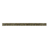 Gold- und Vintage schwarze BlumenDamaskus 2 Satinband (Vorderseite)