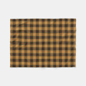 Gold-und Waldgrün-rustikales kariertes Fleecedecke (Vorderseite (Horizontal))