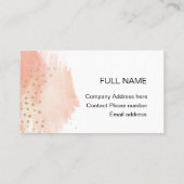 Gold- und Wasserfarbenkarte Visitenkarte (Rückseite)