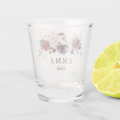 Gold und Wein Blumenbouquet Wedding Bride Schnapsglas (Rückseite)