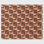 Gold und Weinpferde mit Gold-Blätter Geschenkpapier (Flach)