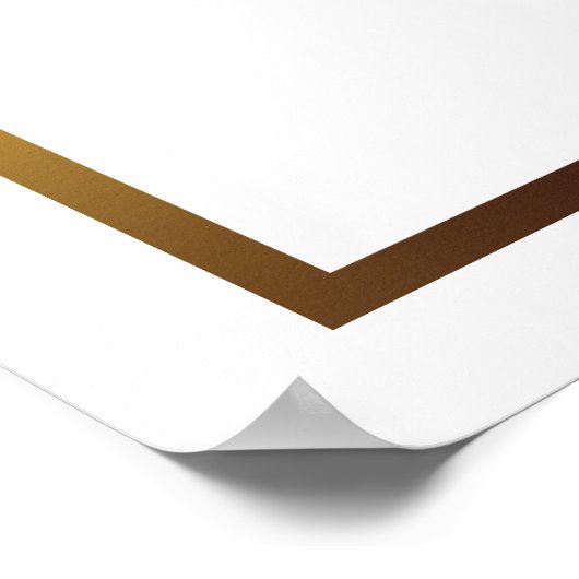 Gold und Weiß - 16 Sitzkarten Poster (Ecke)