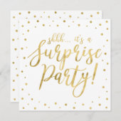 Gold und Weiß | 50. Überraschungsjubiläum Einladung (Vorne/Hinten)