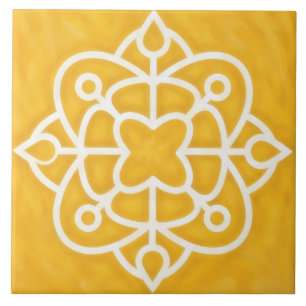 Gold- und Weiß dekorative Fliesenkunst Fliese