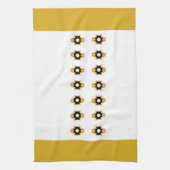 Gold und Weiß dekorieren Geschirrtuch (Vertikal)