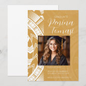 Gold und Weiß Einladung (Vorne/Hinten)
