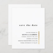 Gold und Weiß. Elegante, einfache Typografie (Vorne/Hinten)