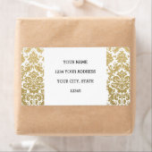 Gold und Weiß-elegantes Damasketmuster (Insitu)