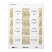 Gold und Weiß-elegantes Damasketmuster (Vorne)