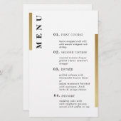 Gold und Weiß. Förmliche einfache Typografie-Hochz (Vorne/Hinten)