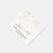 Gold und Weiß für Herzklopfen und Konfetti. Serviette (Ecke)